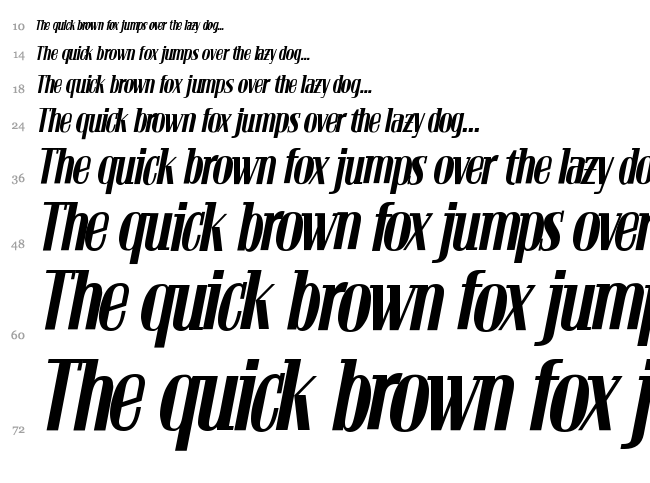 Bloc font waterfall