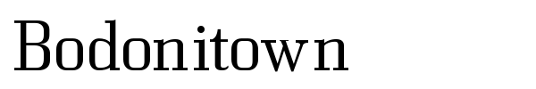 Bodonitown font