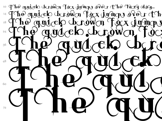 Brimborion font waterfall