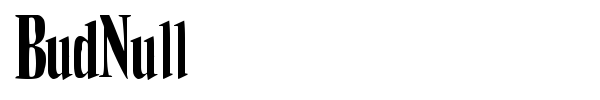 BudNull font