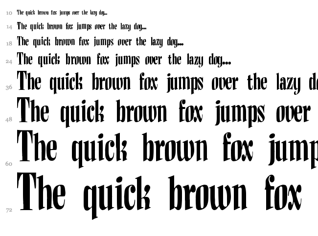 BudNull font waterfall