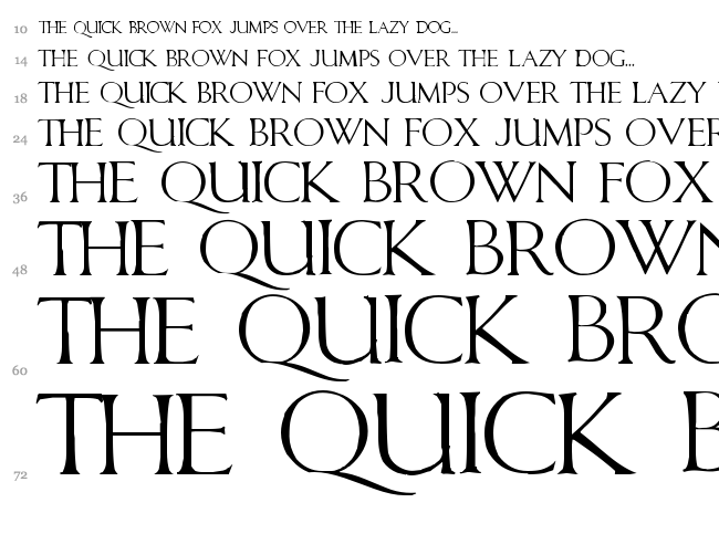 Caligula Dodgy font waterfall