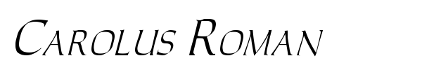Carolus Roman font preview