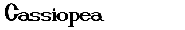 Cassiopea font preview
