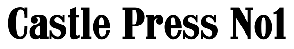 Castle Press No1 font