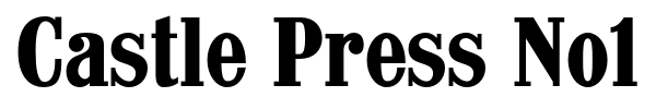 Castle Press No1 font preview