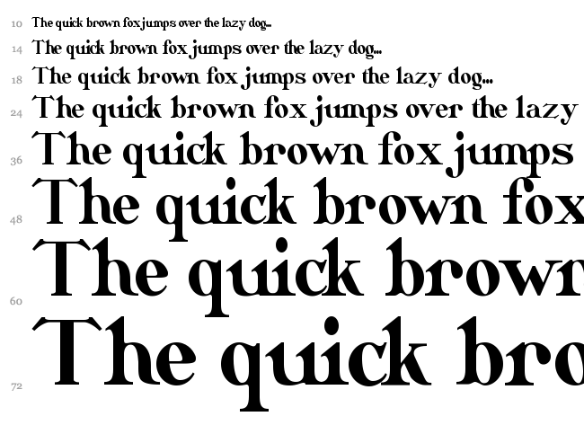 CatShop font waterfall