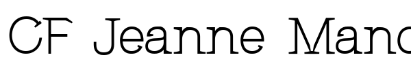CF Jeanne Mance font