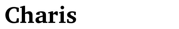 Charis font preview