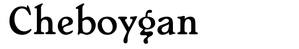Cheboygan font