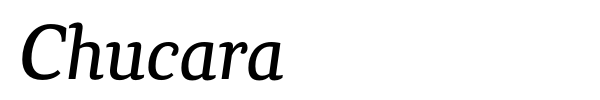 Chucara font preview