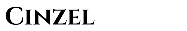 Cinzel font preview