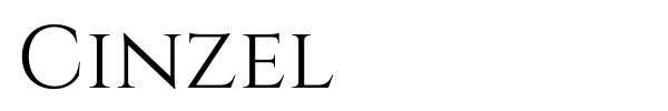Cinzel font preview