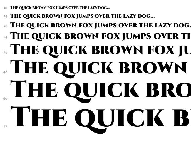 Cinzel font waterfall