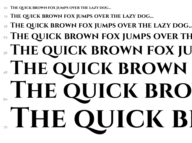 Cinzel font waterfall