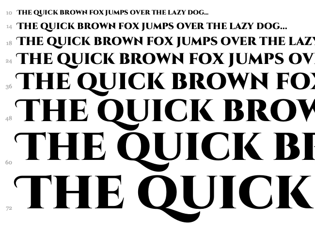 Cinzel font waterfall