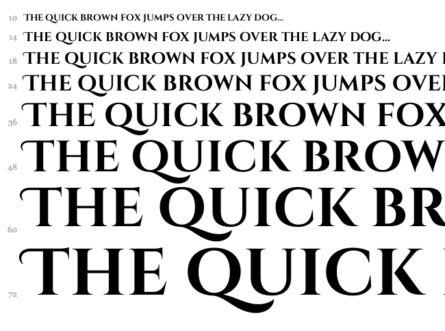 Cinzel font waterfall