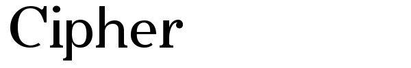 Cipher font preview