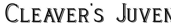 Cleaver's Juvenia font preview