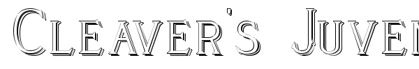 Cleaver's Juvenia font preview