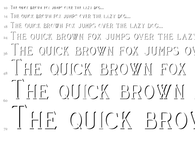 Cleaver's Juvenia font waterfall