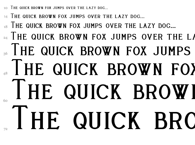 Cleaver's Juvenia font waterfall