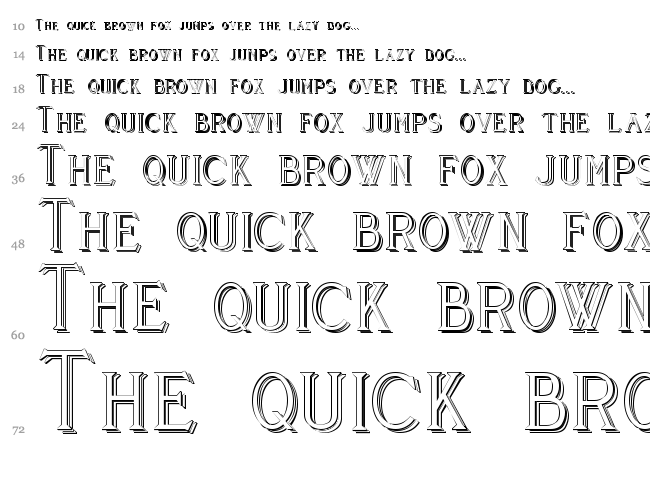 Cleaver's Juvenia font waterfall