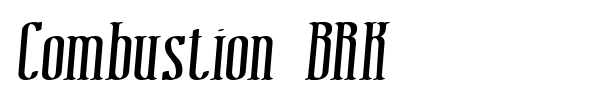 Combustion BRK font preview
