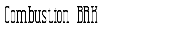 Combustion BRK font preview