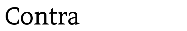 Contra font