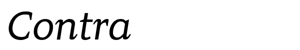 Contra font preview