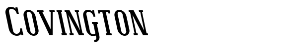 Covington font