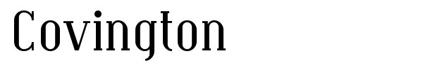 Covington font preview