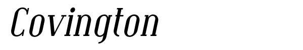 Covington font preview