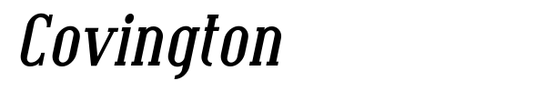 Covington font preview