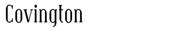Covington font preview
