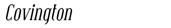 Covington font preview