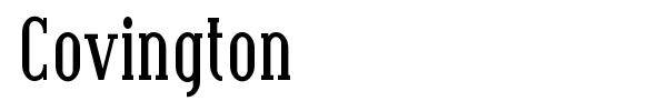 Covington font preview