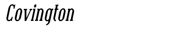 Covington font preview