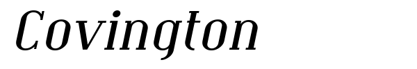 Covington font preview