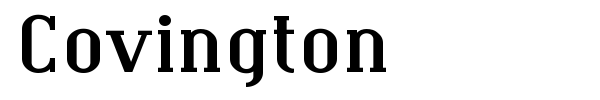 Covington font preview