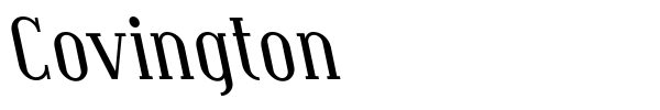 Covington font preview