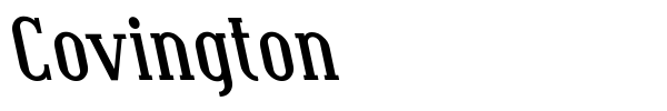 Covington font preview