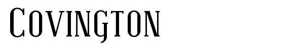 Covington font preview