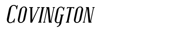Covington font preview