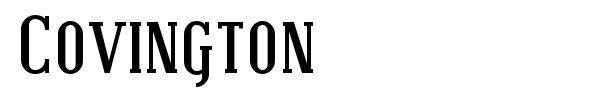 Covington font preview