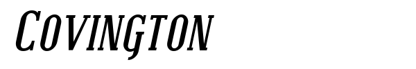 Covington font preview