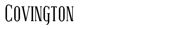 Covington font preview