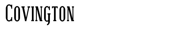 Covington font preview