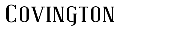 Covington font preview